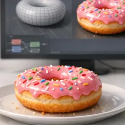 Free Course Image Blender 4.0 Beginner Donut Tutorial: Modeling, Shading, Geometry Nodes and Rendering