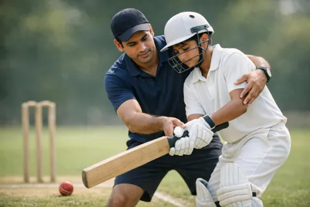 Free Course Image Learn Cricket in Hindi: Batting, Bowling and Fielding Basics